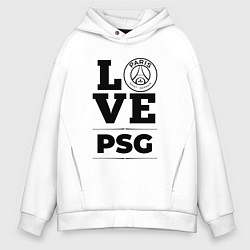 Толстовка оверсайз мужская PSG Love Классика, цвет: белый