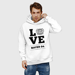 Толстовка оверсайз мужская Bayer 04 Love Классика, цвет: белый — фото 2
