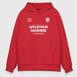 Толстовка оверсайз мужская Atletico Madrid Форма Чемпионов, цвет: красный