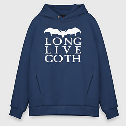 Толстовка оверсайз мужская Long Live Goth, цвет: тёмно-синий