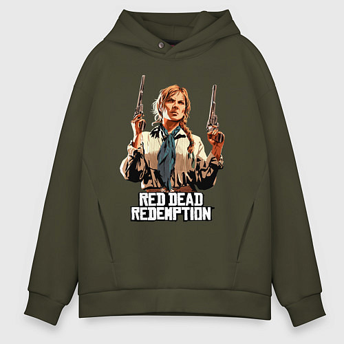 Мужское худи оверсайз Sadie Adler / Хаки – фото 1