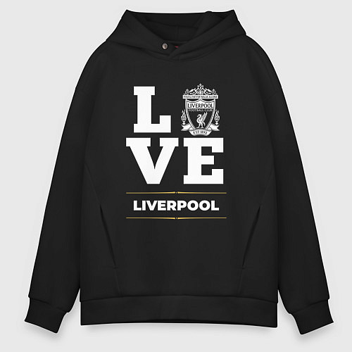 Мужское худи оверсайз Liverpool Love Classic / Черный – фото 1