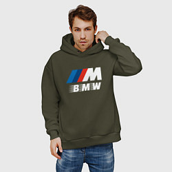 Толстовка оверсайз мужская BMW BMW FS, цвет: хаки — фото 2