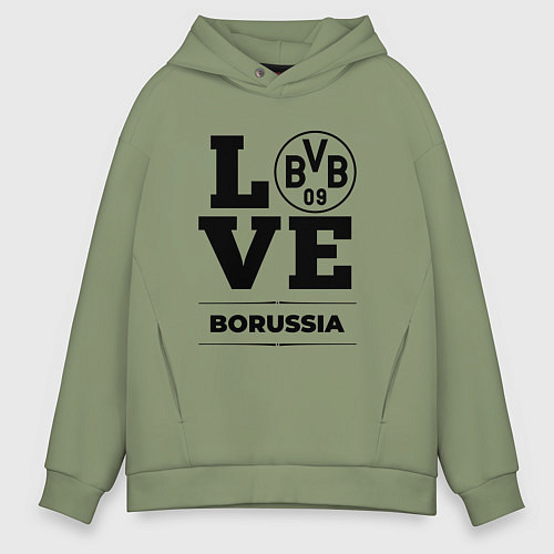 Мужское худи оверсайз Borussia Love Классика / Авокадо – фото 1