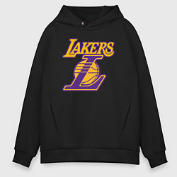 Толстовка оверсайз мужская Lakers Лейкерс Коби Брайант, цвет: черный