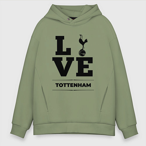 Мужское худи оверсайз Tottenham Love Классика / Авокадо – фото 1