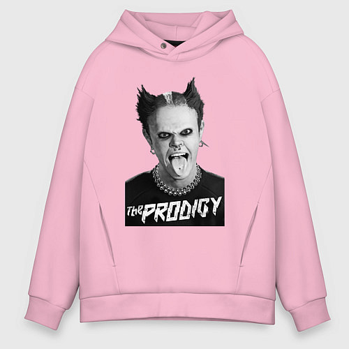 Мужское худи оверсайз The Prodigy - firestarter / Светло-розовый – фото 1