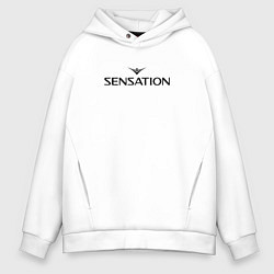 Толстовка оверсайз мужская Sensation фестиваль, цвет: белый
