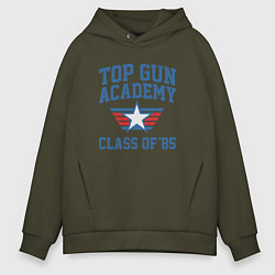 Толстовка оверсайз мужская TOP GUN Academy Class of 85, цвет: хаки