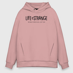 Толстовка оверсайз мужская Life Is Strange - logo, цвет: пыльно-розовый