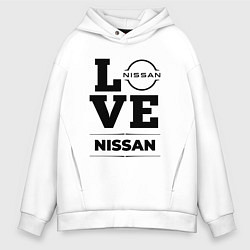 Толстовка оверсайз мужская Nissan Love Classic, цвет: белый