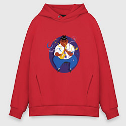 Толстовка оверсайз мужская Jazz Melody, цвет: красный