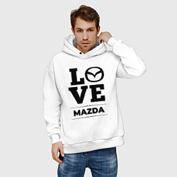 Толстовка оверсайз мужская Mazda Love Classic, цвет: белый — фото 2