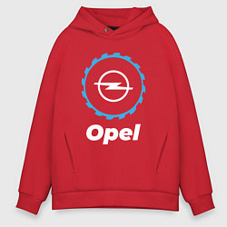 Толстовка оверсайз мужская Opel в стиле Top Gear, цвет: красный