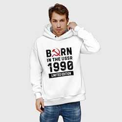 Толстовка оверсайз мужская Born In The USSR 1990 Limited Edition, цвет: белый — фото 2