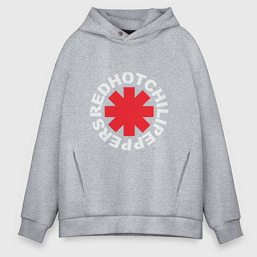 Мужское худи оверсайз Peppers - Logo / Меланж – фото 1