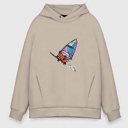 Толстовка оверсайз мужская Windfoxer, цвет: миндальный