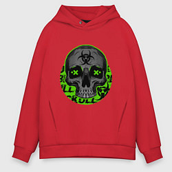 Толстовка оверсайз мужская SKULL TOXIC, цвет: красный