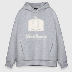 Толстовка оверсайз мужская Несущие слово лого винтаж, цвет: меланж