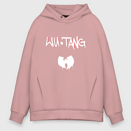 Мужское худи оверсайз Ву-Тэнг Клэн / Пыльно-розовый – фото 1