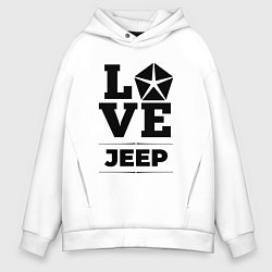 Толстовка оверсайз мужская Jeep Love Classic, цвет: белый