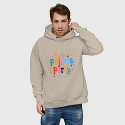 Толстовка оверсайз мужская Pajama party, цвет: миндальный — фото 2
