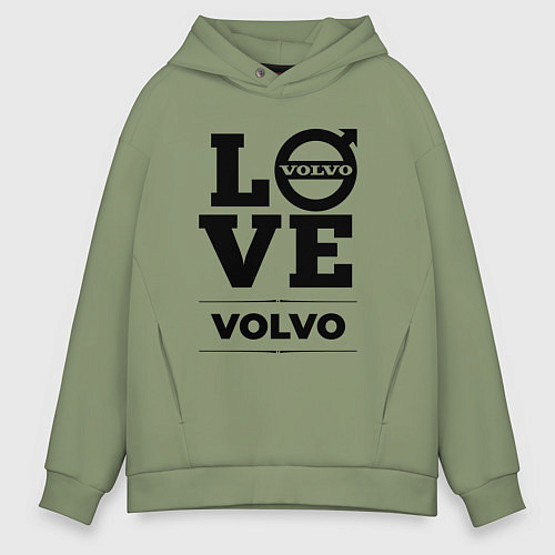 Мужское худи оверсайз Volvo Love Classic / Авокадо – фото 1