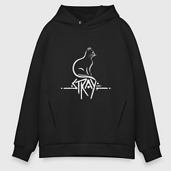 Толстовка оверсайз мужская Stray Life, цвет: черный