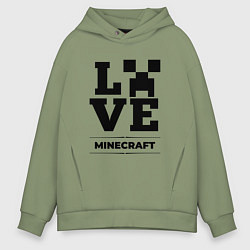 Толстовка оверсайз мужская Minecraft love classic, цвет: авокадо