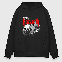 Толстовка оверсайз мужская NAZARETH rock, цвет: черный