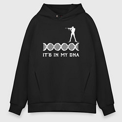 Толстовка оверсайз мужская Биатлон в моем ДНК, цвет: черный
