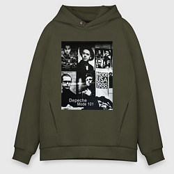 Толстовка оверсайз мужская Depeche Mode 101 Vintage 1988, цвет: хаки