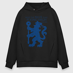 Толстовка оверсайз мужская FC Chelsea Lion, цвет: черный