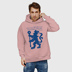 Толстовка оверсайз мужская FC Chelsea Lion, цвет: пыльно-розовый — фото 2