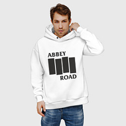 Толстовка оверсайз мужская Abbey Road - The Beatles, цвет: белый — фото 2