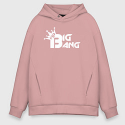 Толстовка оверсайз мужская Bigbang logo, цвет: пыльно-розовый