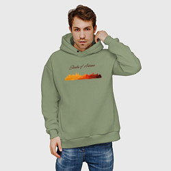 Толстовка оверсайз мужская Shades of Autumn, цвет: авокадо — фото 2