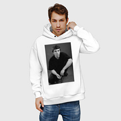 Толстовка оверсайз мужская Актёр Сергей Бодров-младший, цвет: белый — фото 2