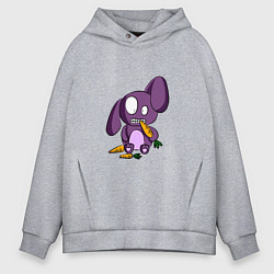 Толстовка оверсайз мужская Hungry Rabbit, цвет: меланж