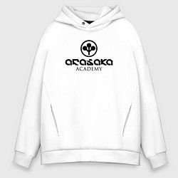 Толстовка оверсайз мужская Cyberpunk - Arasaka Academy, цвет: белый