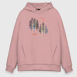 Толстовка оверсайз мужская Лисий Лес, цвет: пыльно-розовый