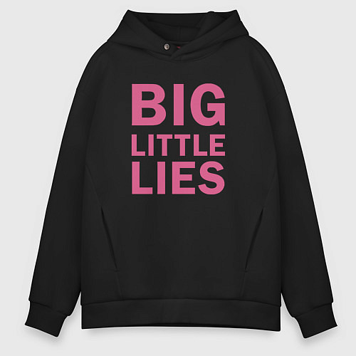 Мужское худи оверсайз Big Little Lies logo / Черный – фото 1