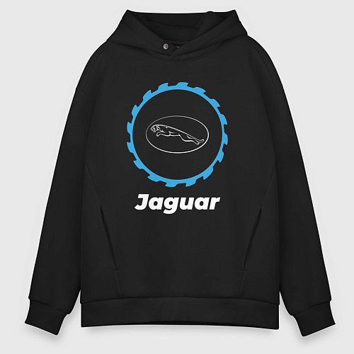 Мужское худи оверсайз Jaguar в стиле Top Gear / Черный – фото 1
