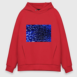 Толстовка оверсайз мужская Графическая химия, цвет: красный