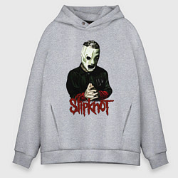 Толстовка оверсайз мужская Slipknot mask, цвет: меланж