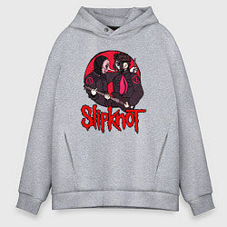 Толстовка оверсайз мужская Slipknot rock, цвет: меланж