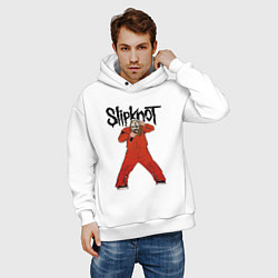 Толстовка оверсайз мужская Slipknot fan art, цвет: белый — фото 2