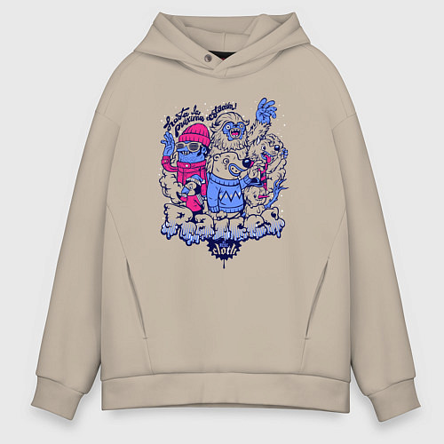 Мужское худи оверсайз Воспитанные / Миндальный – фото 1