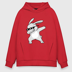 Толстовка оверсайз мужская Кролик ДЭБ, цвет: красный