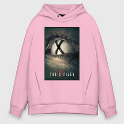 Толстовка оверсайз мужская X - Files poster, цвет: светло-розовый